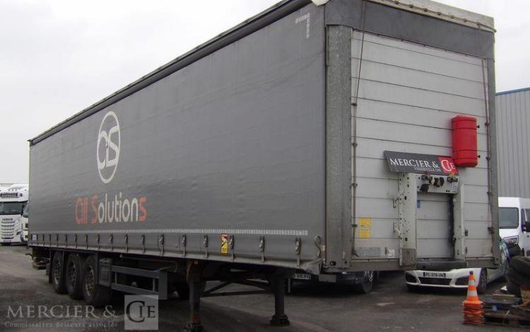 SCHMITZ SEMI-REMORQUE BACHEE 3 ESSIEUX AVEC HAYON DHOLLANDIA 2000KG – PTAC 39 TONNES  FB-609-YF