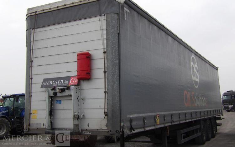 SCHMITZ SEMI-REMORQUE BACHEE 3 ESSIEUX AVEC HAYON DHOLLANDIA 2000KG – PTAC 39 TONNES  FB-609-YF