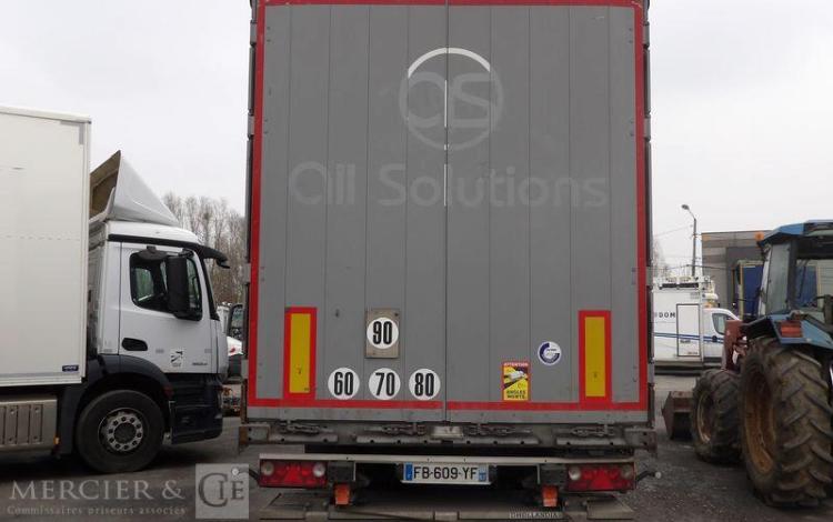 SCHMITZ SEMI-REMORQUE BACHEE 3 ESSIEUX AVEC HAYON DHOLLANDIA 2000KG – PTAC 39 TONNES  FB-609-YF