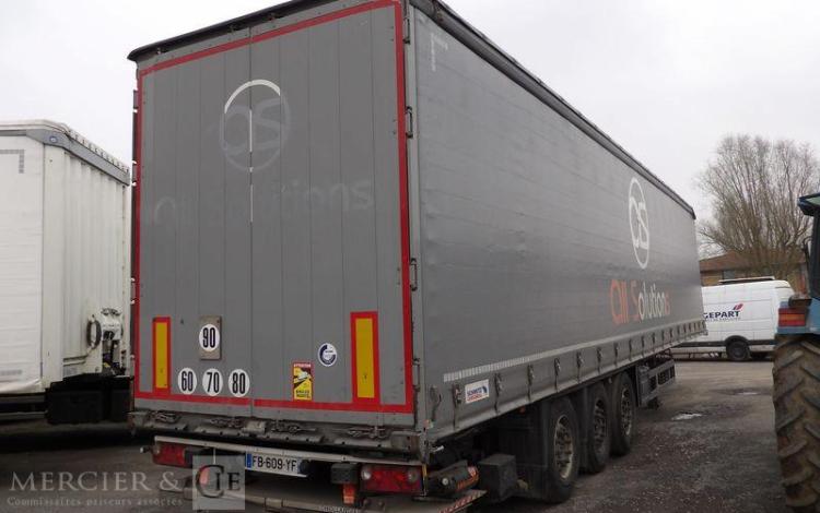 SCHMITZ SEMI-REMORQUE BACHEE 3 ESSIEUX AVEC HAYON DHOLLANDIA 2000KG – PTAC 39 TONNES  FB-609-YF