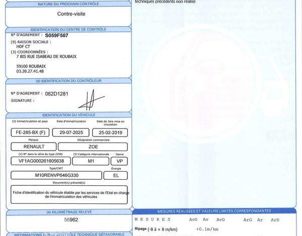 RENAULT ZOE R110 40kWh ACHAT-INTEGRAL CHARGE-NORMALE ZEN BLANC FE-285-BX