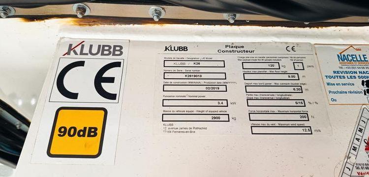RENAULT MASTER  AVEC NACELLE 12 A 14 M KLUBB BLANC FE-658-BJ