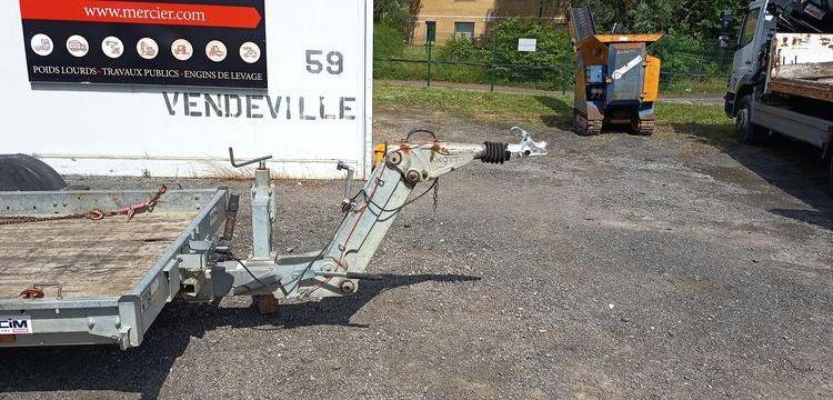 ECIM REMORQUE PORTE ENGIN 2 ESSIEUX PTAC 3T5 – ANNEE 2019  FE-850-RB