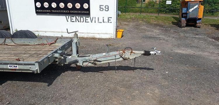 ECIM REMORQUE PORTE ENGIN 2 ESSIEUX PTAC 3T5 – ANNEE 2019  FE-850-RB