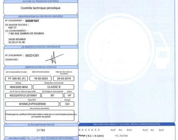 MERCEDES CLASSE B 200D AMG LINE GRIS FF-395-BC