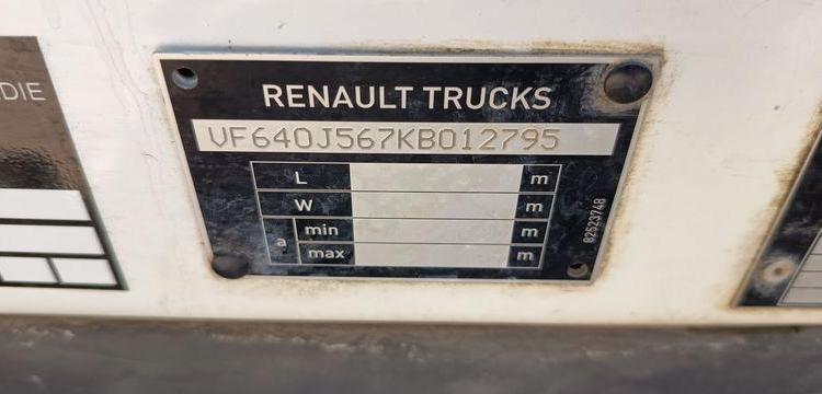 RENAULT D 240 DTI 5 AVEC FOREUSE RISA G2T – DIESEL – PTAC 13T – 97048 KMS – ANNEE 2019 BLANC FH-380-YS