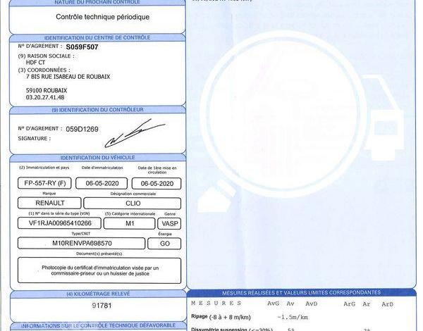 RENAULT CLIO V STE 1.5 DCI 90 ENERGY BUSINESS REVERSIBLE BLANC FP-557-RY