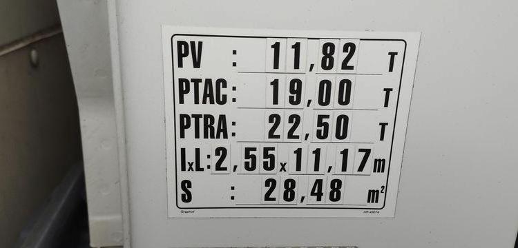 MERCEDES ACTROS S/M 1824 4×2 FG HAYON DHOLLANDIA DHVO25 – DIESEL – 182832 KMS – AN 2020 BLANC FS-305-RY