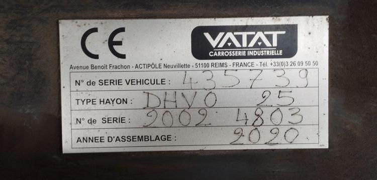 MERCEDES ACTROS S/M 1824 4×2 FG HAYON DHOLLANDIA DHVO25 – DIESEL – 143590 KMS – AN 2020 BLANC FS-395-RY