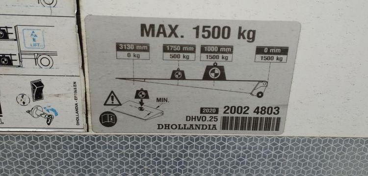 MERCEDES ACTROS S/M 1824 4×2 FG HAYON DHOLLANDIA DHVO25 – DIESEL – 143590 KMS – AN 2020 BLANC FS-395-RY