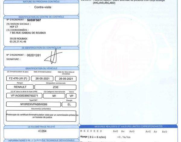 RENAULT ZOE R110 40KWH ACHAT-INTEGRAL CHARGE-NORMALE BUSINESS BLANC FZ-476-LW