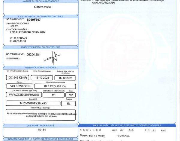VOLKSWAGEN ID 3PRO 58kWh Life GRIS GC-246-KB