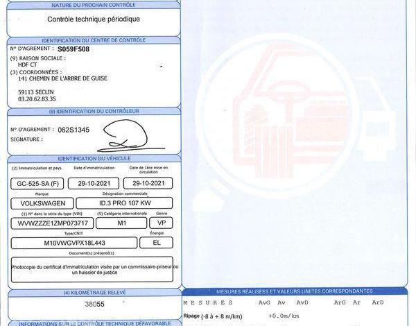 VOLKSWAGEN ID3 BLEU GC-525-SA