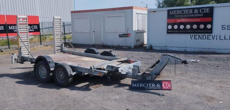 HUBIERE REMORQUE PORTE ENGIN 2 ESSIEUX PTAC 3,5 TONNES  GE-700-AC