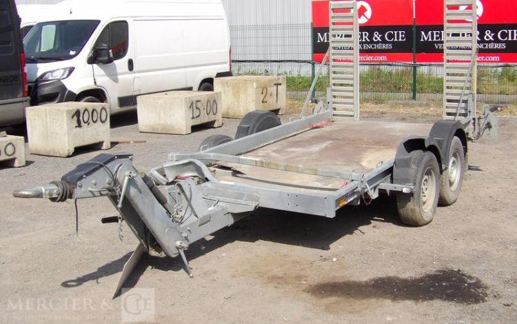 HUBIERE REMORQUE PORTE ENGIN 2 ESSIEUX PTAC 3,5 TONNES  GE-700-AC