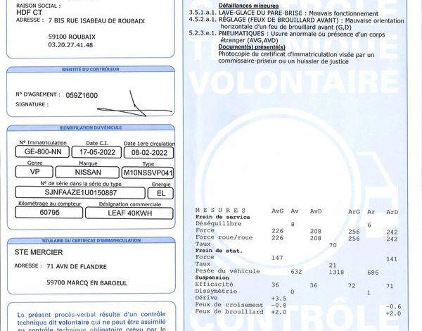 NISSAN LEAF 40KWH ACENTA BLANC GE-800-NN
