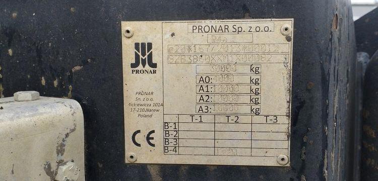 PRONAR REMORQUE AGRICOLE T386 AVEC PLATEAU AMPLIROLL – PTAC : 30T  GE-866-KN