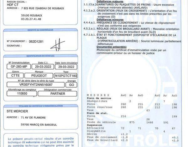PEUGEOT PARTNER PREMIUM STANDARD 650kg BLUEHDI BLANC GF-283-MP