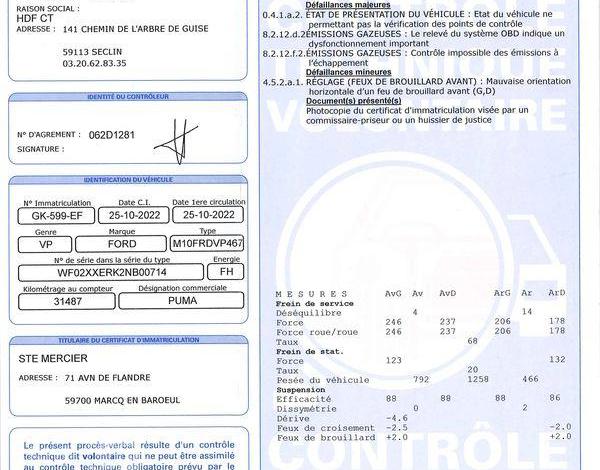 FORD PUMA 1.0 FLEXIFUEL 125ch MHEV ST-LINE GRIS GK-599-EF