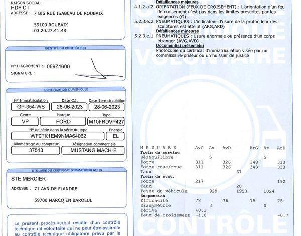 FORD MUSTANG MACH-E 75kWh 2M23 BLEU GP-354-WS