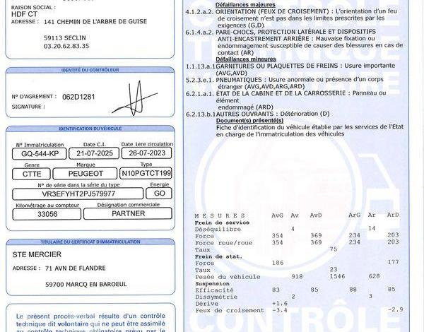 PEUGEOT PARTNER FOURGON 1.5 BLUEHDI 100 650KG L1 M PACK ASPHALT CONNECT BLANC GQ-544-KP