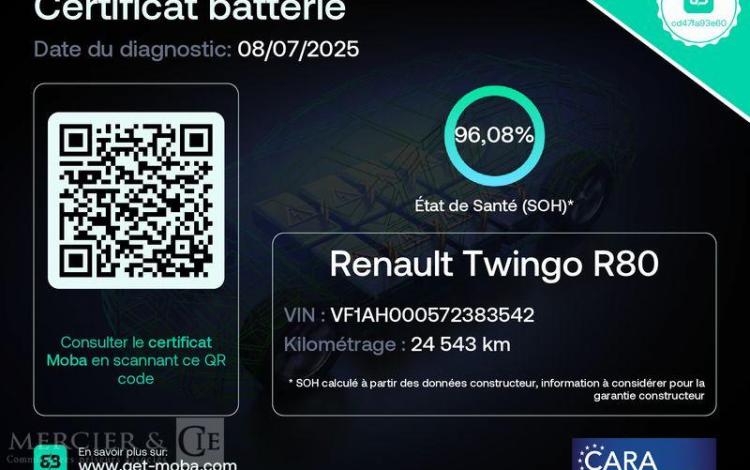 RENAULT TWINGO R80 E-TECH ELECTRIC R80 22kWh ACHAT-INTEGRAL AUTHENTIQUE BLEU GV-923-AW