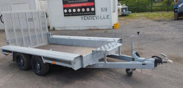 VLEMMIX REMORQUE PORTE ENGIN 2 ESSIEUX – PTAC 2,7 TONNES – ANNEE 2025  HB-140-WC