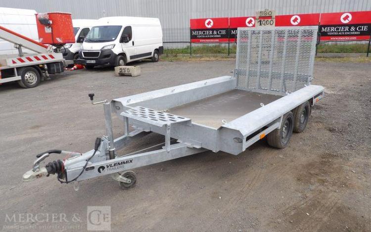 VLEMMIX REMORQUE PORTE ENGIN 2 ESSIEUX – PTAC 2,7 TONNES – ANNEE 2025  HB-140-WC
