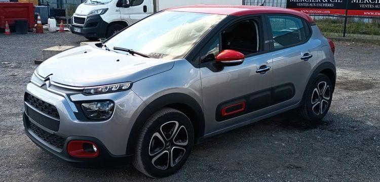 CITROEN C3 1.2 PURETECH 110 SHINE EAT – ESSENCE – 8542 KMS – ANNEE 2022 GRIS PZ2M357
