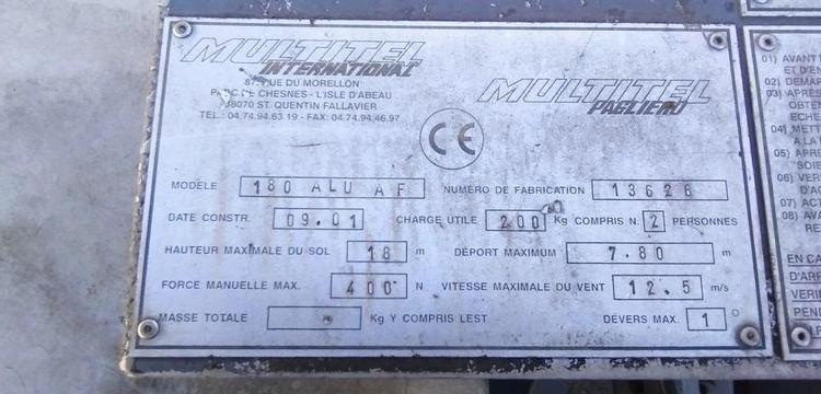 NISSAN CABSTAR E3,5T 3,0 TD 125 CV AVEC NACELLE MULTITEL ALU AF 20 M – DIESEL 4174 H BLANC 83APW59
