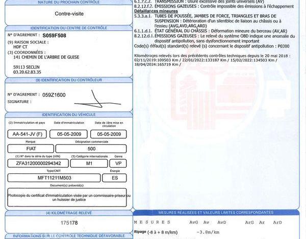 FIAT 500 1.2 70 POP BLANC AA-541-JV