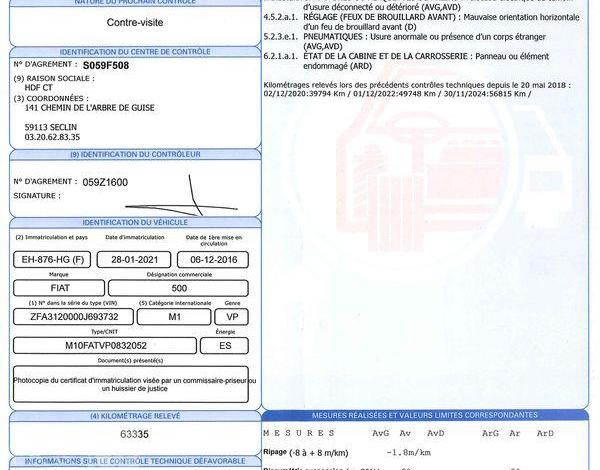 FIAT 500 1,2 70 LOUNGE GRIS EH-876-HG