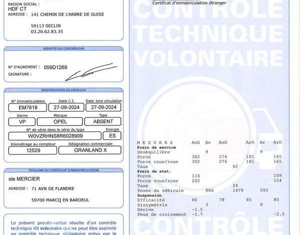 OPEL GRANDLAND 1.2 130 GS BVA NOIR EM7818