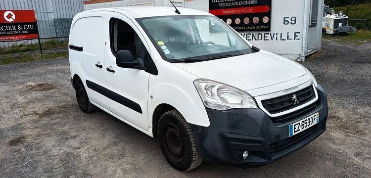 PEUGEOT PARTNER PHASE 2 L1 600KG 1.6 BLUE HDi FAP FOURGON 99 CV – DIESEL – 110292 KMS – BLANC EZ-653-XF