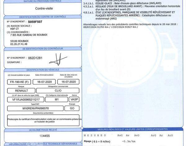 RENAULT CLIO V SOCIETE 1.5 BLUEDCI 85 AIR
 BLANC FR-190-KE