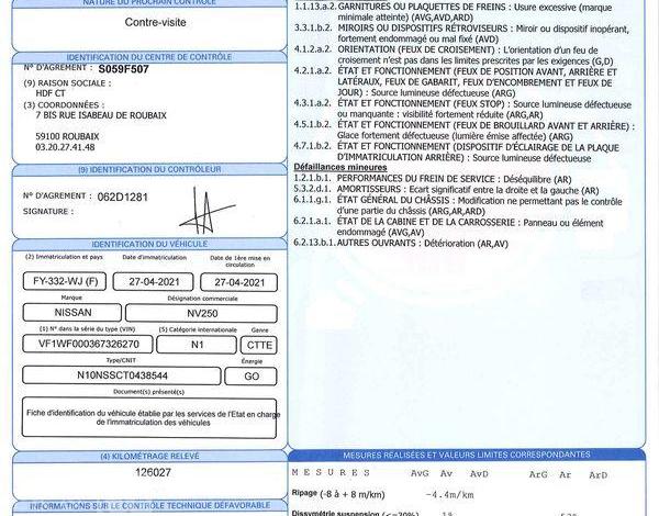 NISSAN NV250 1.5 DCI 115 L1 OPTIMA BLANC FY-332-WJ