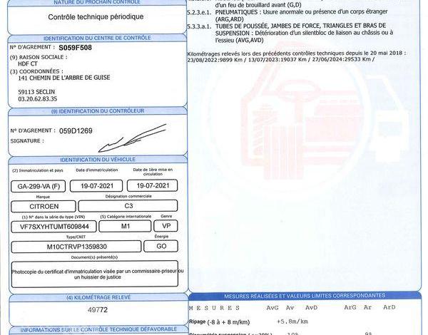 CITROEN C3 1.5 BLUEHDI 100 SHINE PACK BLANC GA-299-VA
