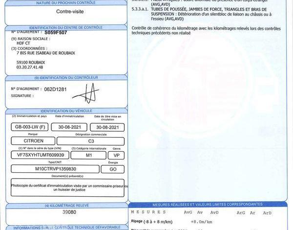 CITROEN C3 BLUEHDI 100 S&S BLANC GB-003-LW