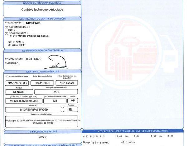 RENAULT ZOE R110 52kWh LIMITED ACHAT INTEGRAL BLEU GC-370-ZG