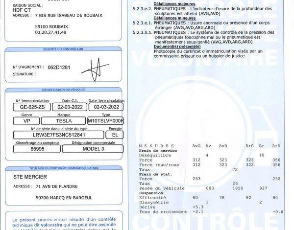 TESLA MODEL-3 ELECTRIC 285 60KWH STANDARD PLUS PREMIUM BVA ROUGE GE-625-ZS