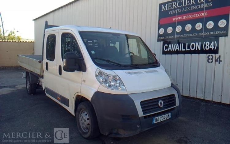 FIAT DUCATO DOUBLE CABINE 120 MULTIJET PLATEAU RIDELLES BLANC BA-204-GM