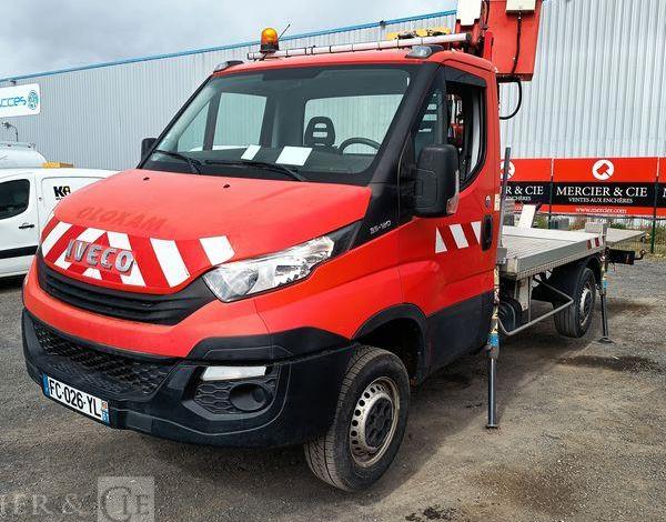 IVECO 35S12 AVEC NACELLE GSR E169TR 16M DIESEL – 2670 HEURES – 28307 KMS – ANNEE 2019 ROUGE FC-026-YL