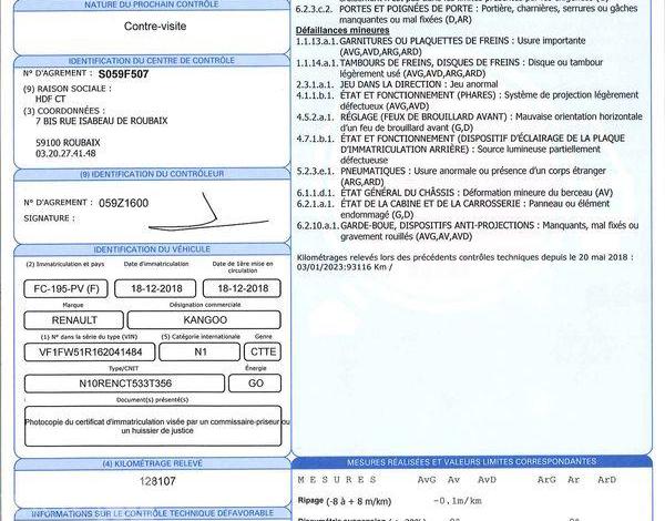 RENAULT KANGOO EXPRESS MAXI GRAND VOLUME EXTRA R-LINK DCI 90 BLANC FC-195-PV