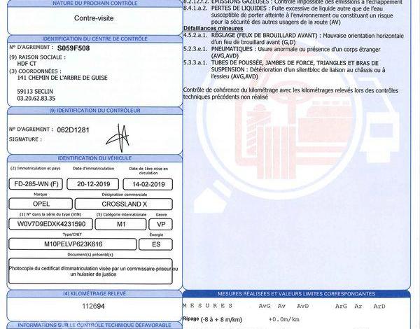 OPEL CROSSLAND X 1,2 T 110 DESIGN 120 ANS BLANC FD-285-WN
