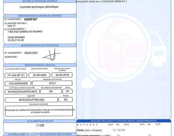VOLKSWAGEN GOLF 7 CHAMPAGNE FF-244-BF