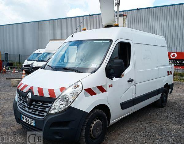 RENAULT MASTER NACELLE FRANCE ELEVATEUR 12 M 1147 HEURES  DIESEL – 151102 KMS – AN 2019 BLANC FK-669-GF