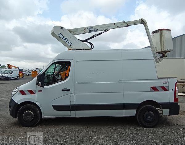 RENAULT MASTER NACELLE FRANCE ELEVATEUR 12 M 1147 HEURES  DIESEL – 151102 KMS – AN 2019 BLANC FK-669-GF