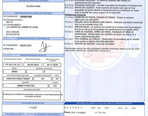 BMW Z3 ROADSTER 1,9 I 120 JAUNE FP-521-DC