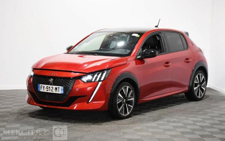 PEUGEOT 208 1,2 PURETECH 130 GT EAT vente pour pieces sans carte grise ROUGE FY-912-MT