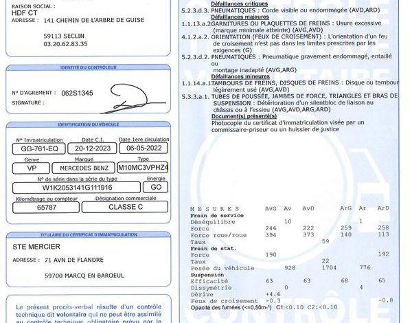 MERCEDES CLASSE C COUPE AMG LINE GRIS GG-761-EQ